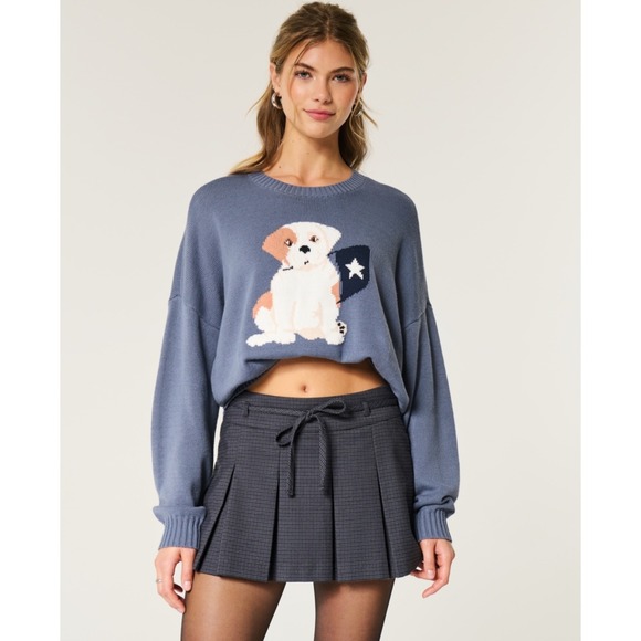 Hollister Brown Plaid Pleated Mini Skirt - Picture 10 of 12